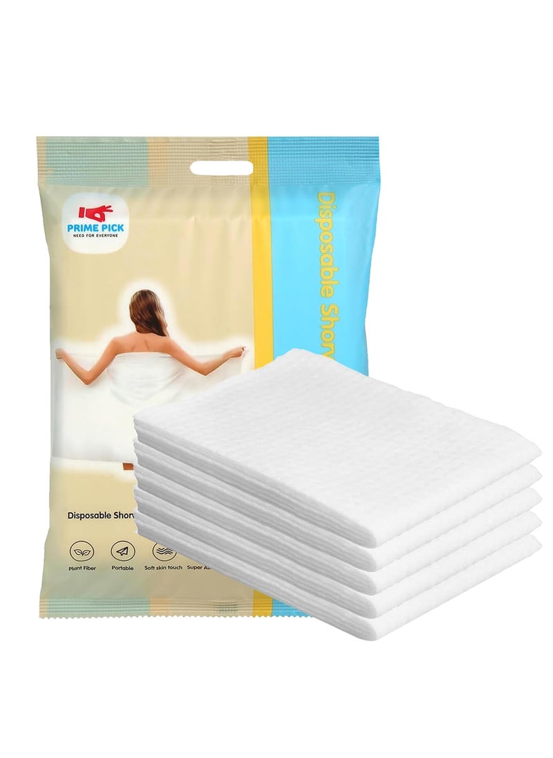 PRIME PICK Disposable NonWoven Cotton Shower TowelsUltra SoftHygienicEcofriendly Bath Towels For Men WomenPerfect For FaceBodyTravelSpaHotelHospitalBeauty ParlorPack Of 580 TCWhite