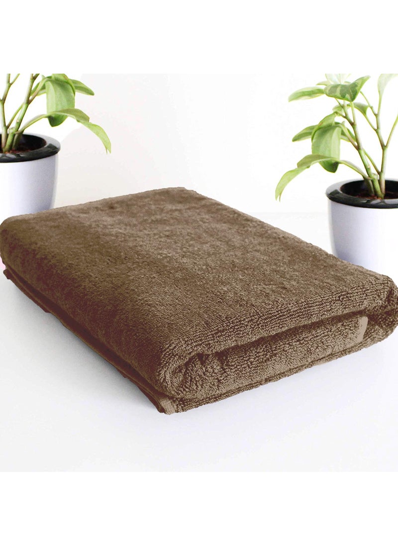 URBANO HOMZ 100 Cotton Large Bath Towel Ultra Soft Super Absorbent 140 cm X 70 cm Beige500 GSM