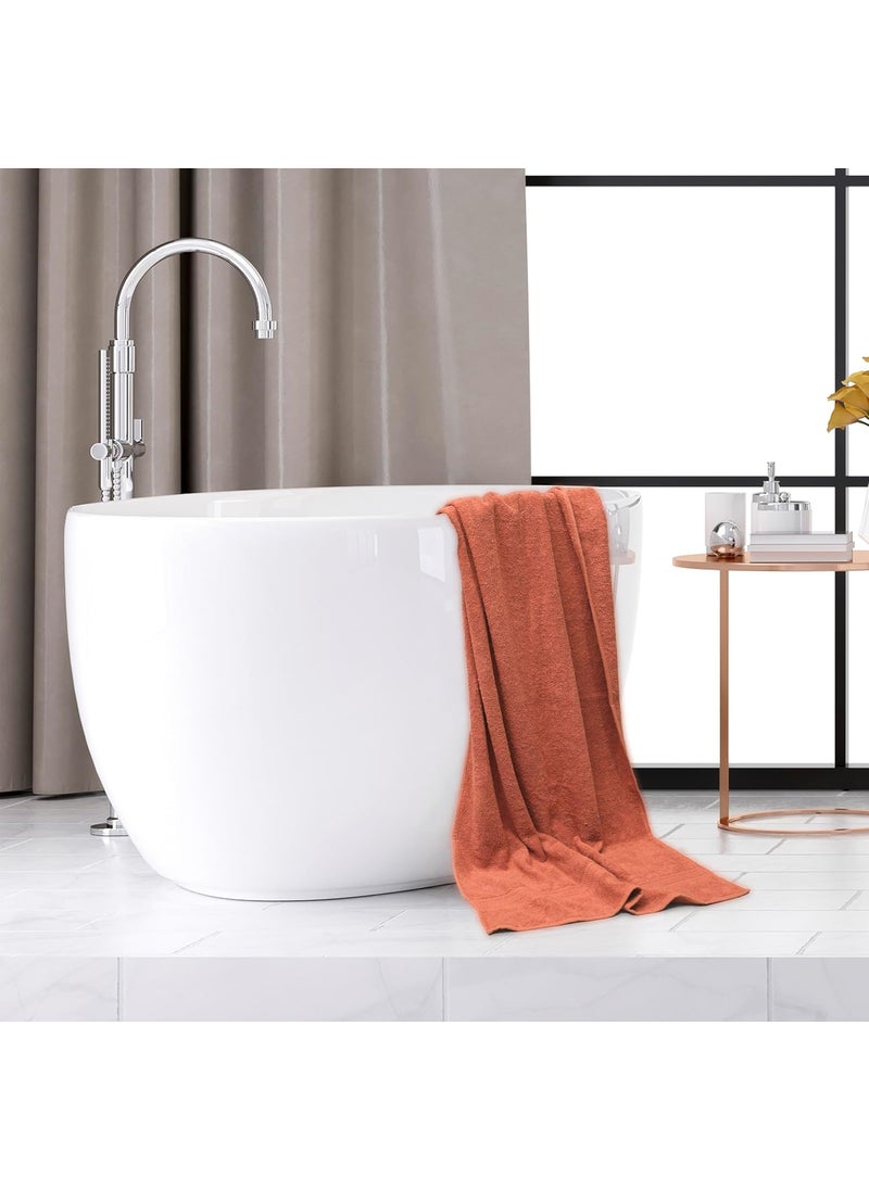AAZEEM Bath Towels for Bathroom Clearance 27 x 55 inches 500 GSM Light Thin Quick Drying Soft Terry 100 Cotton Absorbent Towel for Bath Fitness Sports Yoga Travel Gym Rust