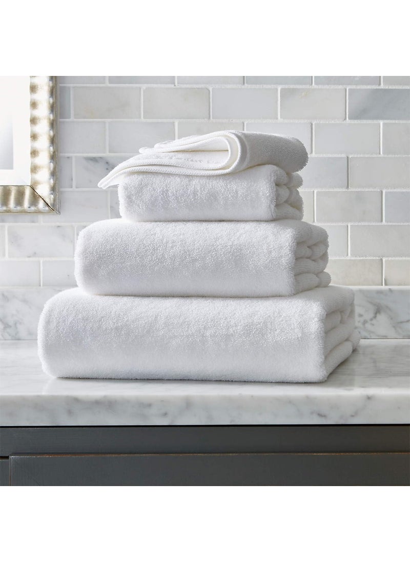 Naplogy Bamboo Bath Towel 1 Pc Super Soft Towel 500 GSM Plush 140x70cm 5 Star Feel Super Absorbent Anti Microbial Light Weight and Quick Dry Star White