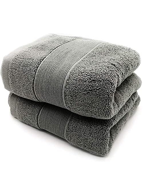 TIQH 100 Cotton 600 GSM Thick and Plush Hand Gym Workout Hand Towel Set of 2 Grey