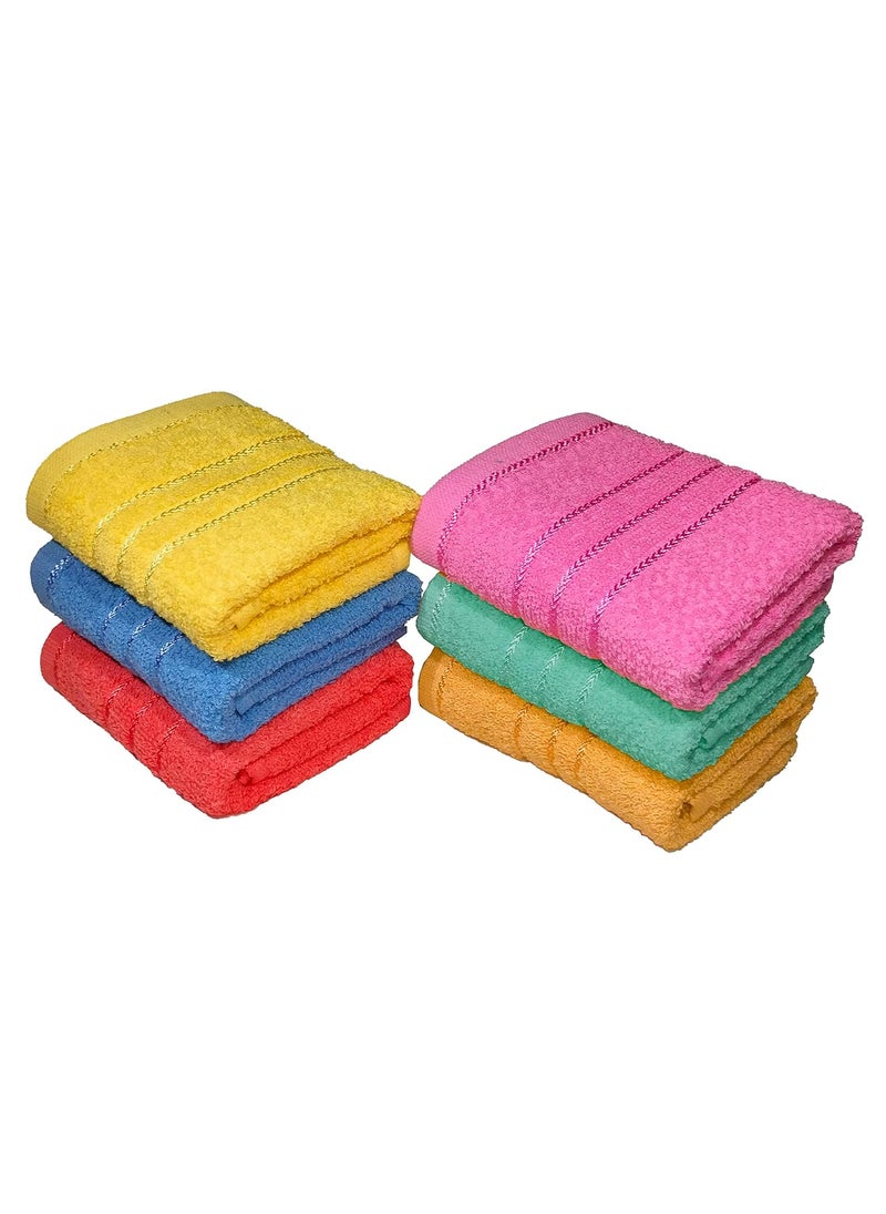 AYUS Cotton Hand Towel 420 GSM 35x50 cm 3 Line Pack of 6