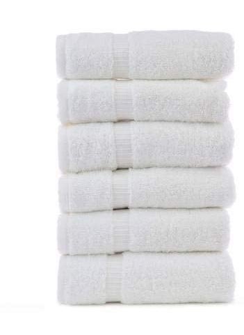 Bezzilish Home Cotton 400 GSM Hand Towel Set Pack of 6 White Orange Yellow