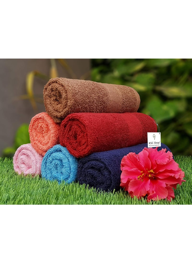 KSC Shop Royal Multicolor Cotton Hand Towels Set of 6 Hand Towels Bathroom Towel Bathroom Napkin 60 cm x 40 cm Pack of 36