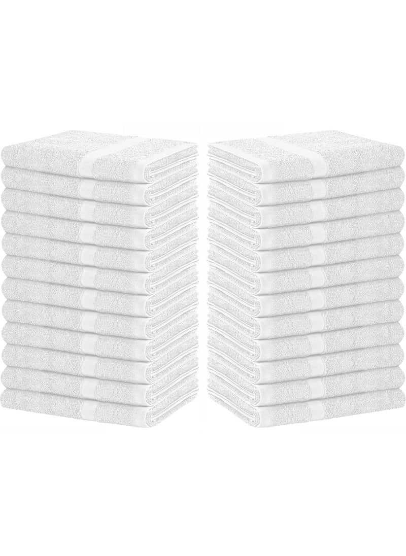 ARC HOME Premium 100 Cotton Hand Towels Set of 24 QuickDry Lightweight Not Bleach Proof Absorbent Bathroom Salon Spa Gym Towels 16x27 Inch