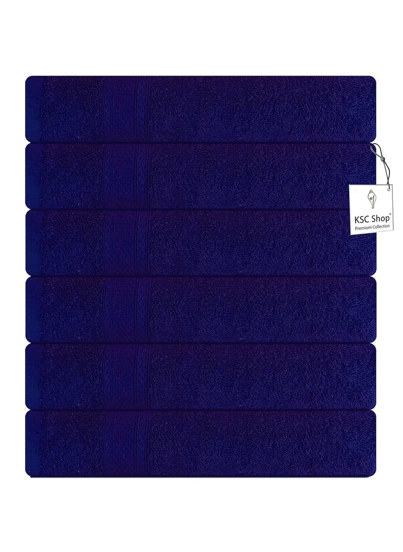 KSC Shop Royal Cotton Hand Towels Set of 6 60x40 cm Multicolor