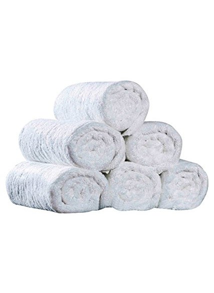 Oshop Trades Terrycloth Hand Towels White Pack of 6