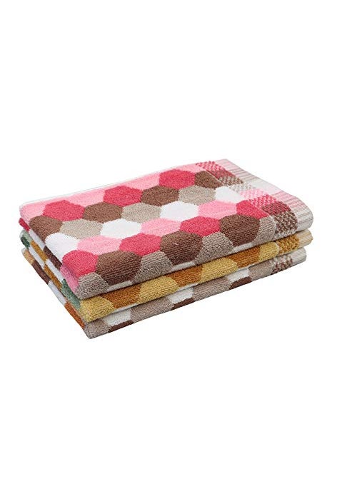 JENNY DENIAL 100 Cotton 500 GSM Hand Towel Set of 6 Soft Multi Color Size 14 21 Inch