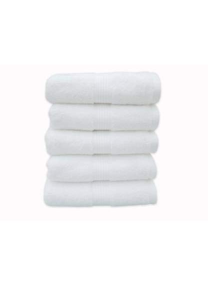 ELSTONE HOME Cotton 513 GSM Hand Towel Set Color White Pack of 5