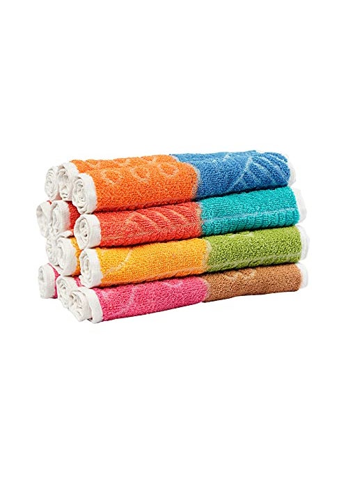 JENNY DENIAL Cotton Small Size Hand Towels Set of 24 Soft Super Absorbent for Kitchen 250 GSM Size 10 17 Inch