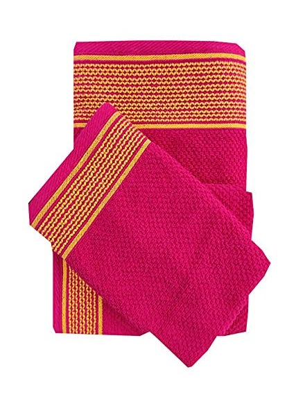 TIQH Organic Cotton 400 GSM Thick and Plush Hand Gym Workout Hand Towel Set of 2