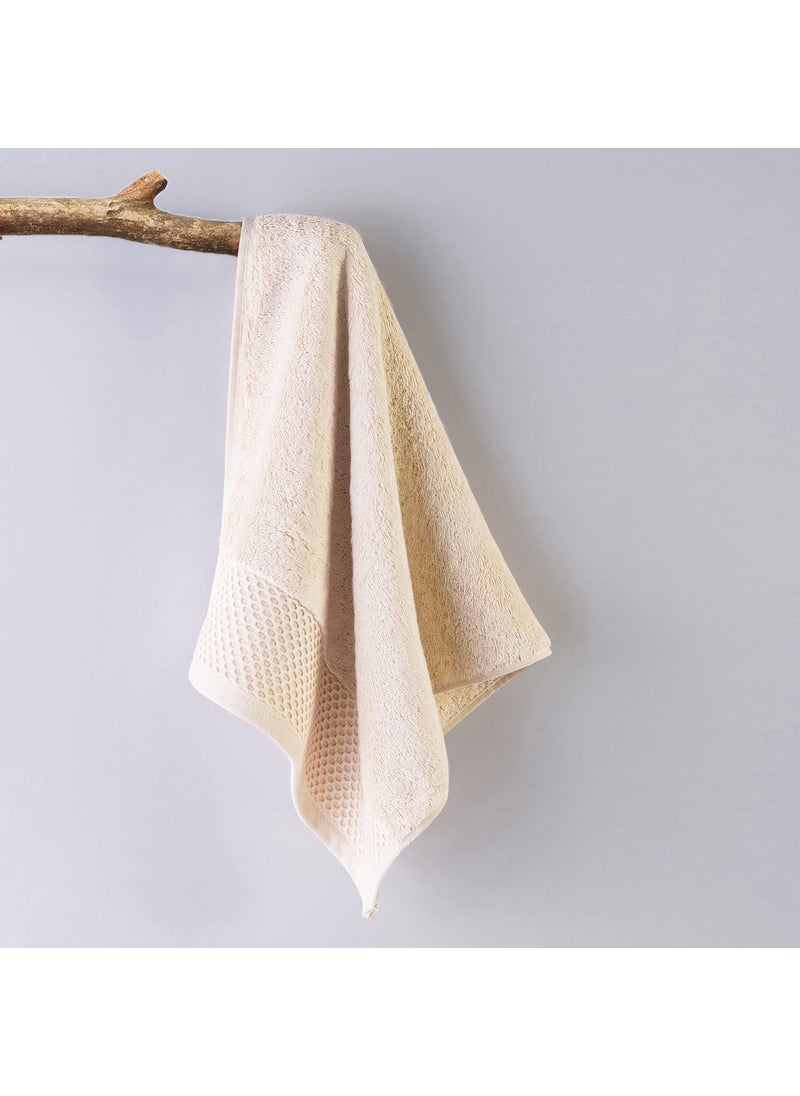 SPREAD SPAIN 100 Micro Modal His Her Hand Towel 750 GSM Highly Absorbent Soft Quick Dry 40x60cm Set of 2 Light Beige