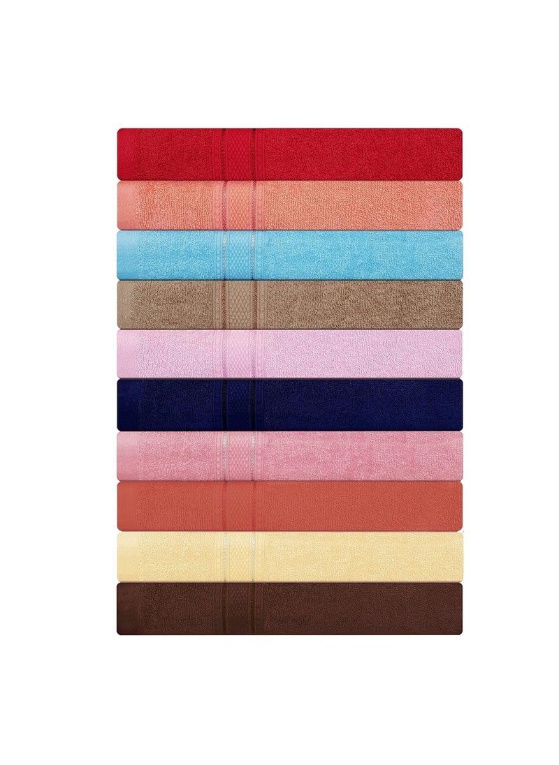 KSC Shop Luxury Cotton Multicolor Hand Towels Set of 4 Bathroom Towel Bathroom Napkin GSM 550 4 Hand Towel