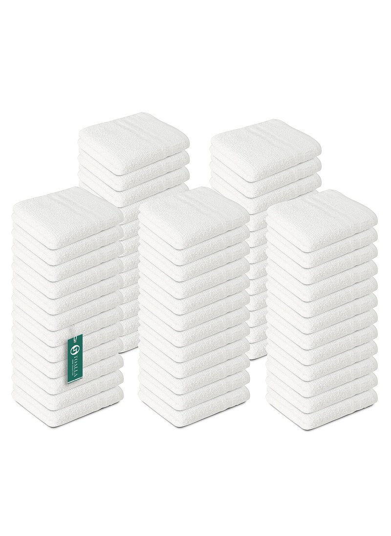 TOALLA 100 Cotton Washcloths 60 Pack400 GSMSoft Face Body WashclothsHighly Absorbent12 x 12 InchesWhite