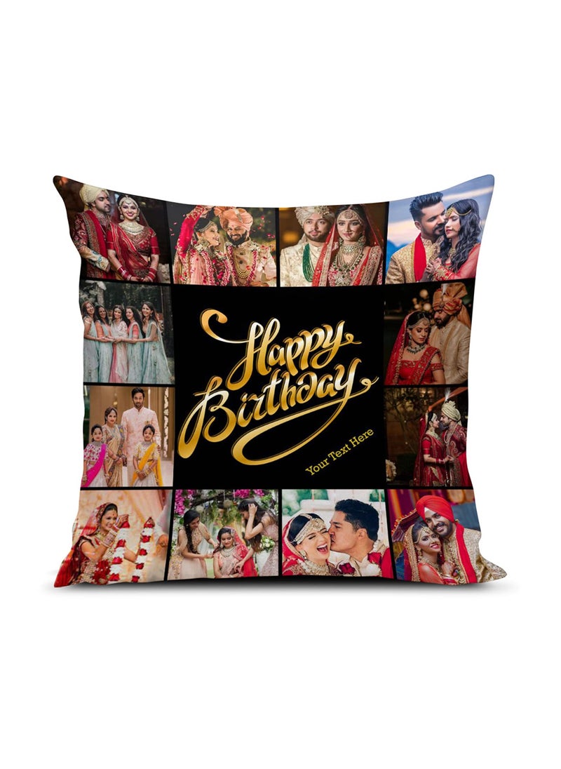 MUKESH HANDICRAFTS Photo CushionPillow for Gift to HusbandWifeMotherFatherGirl BoyBest Friend on BirthdaysValentineRakhi with Filler Size 24x24 inches Colour Multi Style 25
