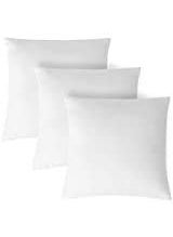 AZDAH Hotel Quality Hollow Fibre Filler Cushion 35X35 cm 14X14 Inches White Set of 3