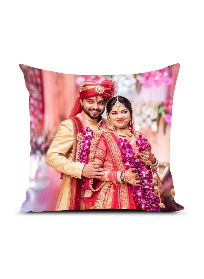 MUKESH HANDICRAFTS Polyester Photo CushionPillow for Giftwith Filler Size 24X24 Inches Color Multi Style 1