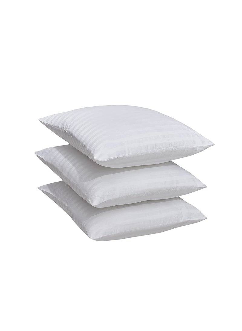 LASER WINGS Striped Fabric Luxury Cushion Fillers 14 X 14 INCHES Pack of 3