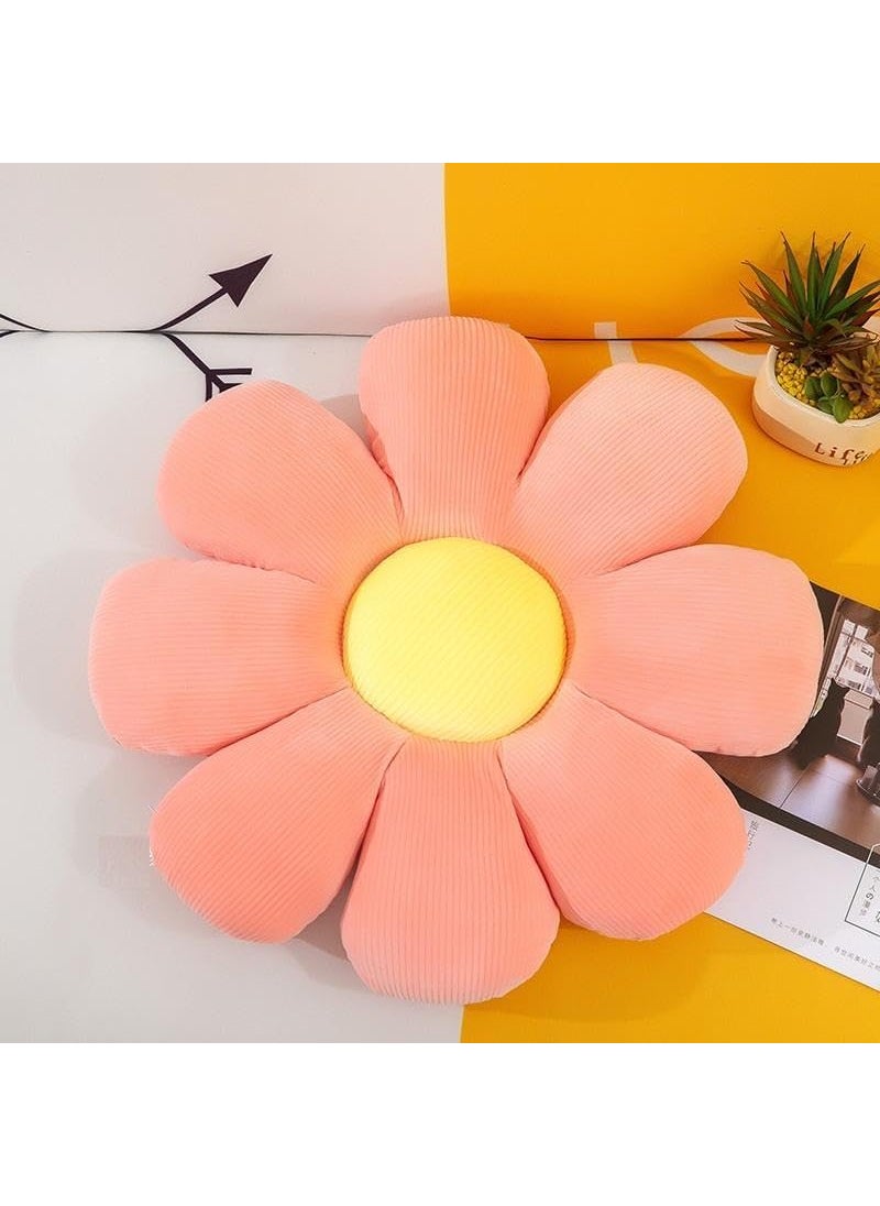 AVS Sunflower Shaped Throw Pillows Cute Stuffed Decorative Pillows Floor Cushion for Girls Bedroom Sofa Chair Aesthetic Decor 35CM PinkYellow