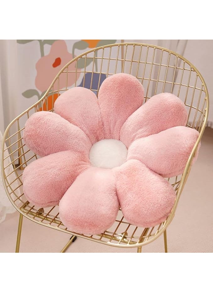 AVS Sunflower Shaped Throw Pillows Cute Stuffed Decorative Pillows Floor Cushion for Girls Bedroom Sofa Chair Aesthetic Decor 35CM PinkWhite