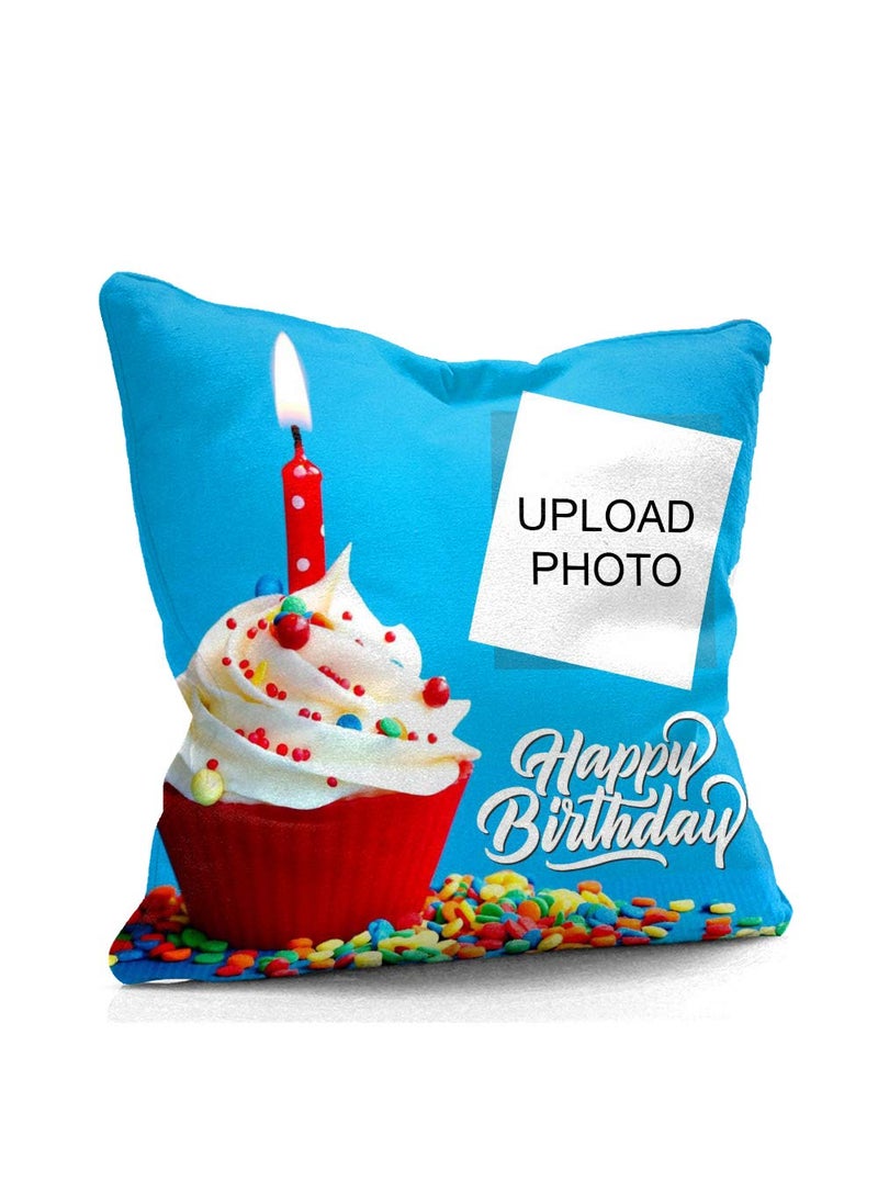 MUKESH HANDICRAFTS Personalized Blackout Photo CushionPillow for Your Loved Ones Anniversary and Birthday for All Occasions 16x16 inches Standard Multicolor