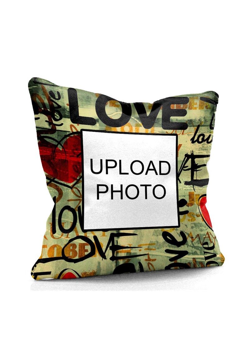 MUKESH HANDICRAFTS Personalized Photo CushionPillow Gifts for Loved Ones 16x16 inches Standard Size