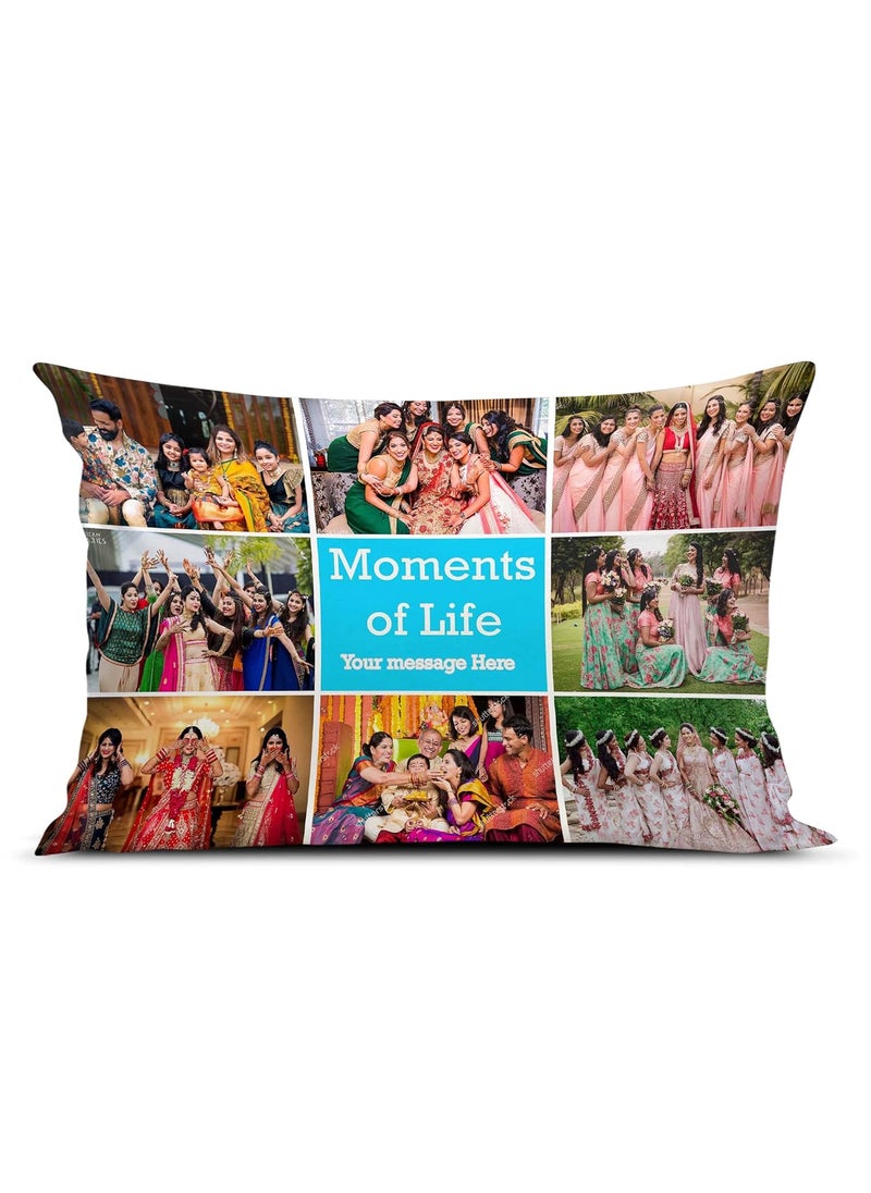 MUKESH HANDICRAFTS Photo CushionPillow for Gift to HusbandWifeMotherFatherGirl BoyBest Friend on BirthdaysValentineRakhi with Filler Size 12x18 inches Colour Multi Style 48