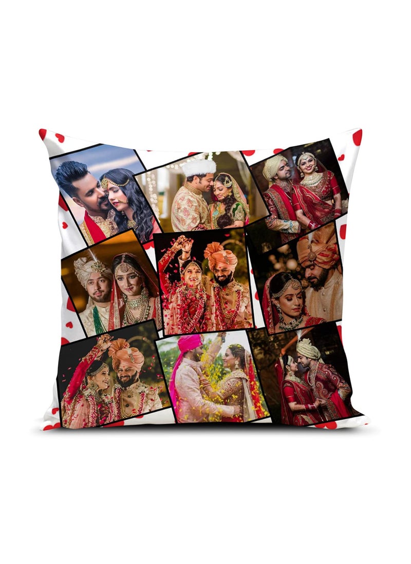 MUKESH HANDICRAFTS Photo CushionPillow for Gift to HusbandWifeMotherFatherGirl BoyBest Friend on BirthdaysValentineRakhi with Filler Size 16x16 inches Colour Multi Style 18