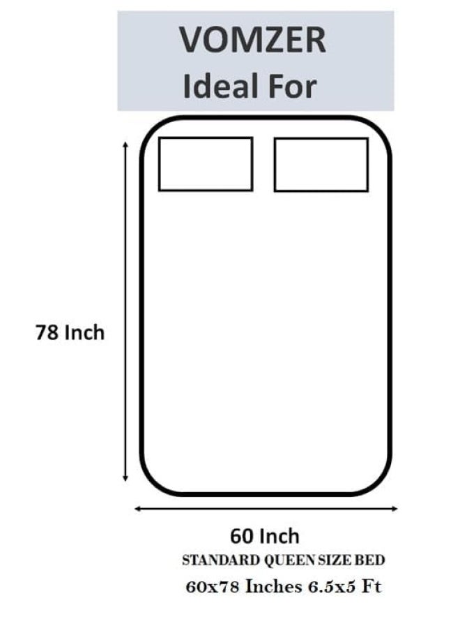 Rrc Gless Cotton Elegant Polycotton Elastic Fitted Bedsheet With 2 Pillow Covers 60X78Inches Elastic On All Around Side To Grip The Mattress