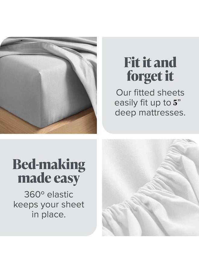 Rrc Gless Cotton Elegant Polycotton Elastic Fitted Bedsheet With 2 Pillow Covers 60X78Inches Elastic On All Around Side To Grip The Mattress