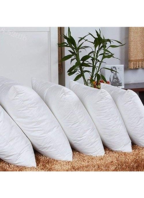 AZDAH Hotel Quality Hollow Fibre Filler Cushion 60X60 cm 24X24 Inches White Set of 5