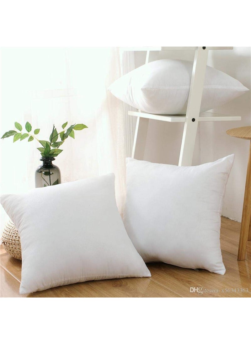 AZDAH Microfiber Soft Cushion FillerThrow Pillow 16X16 Inches 40X40Cm Pack of 3 White