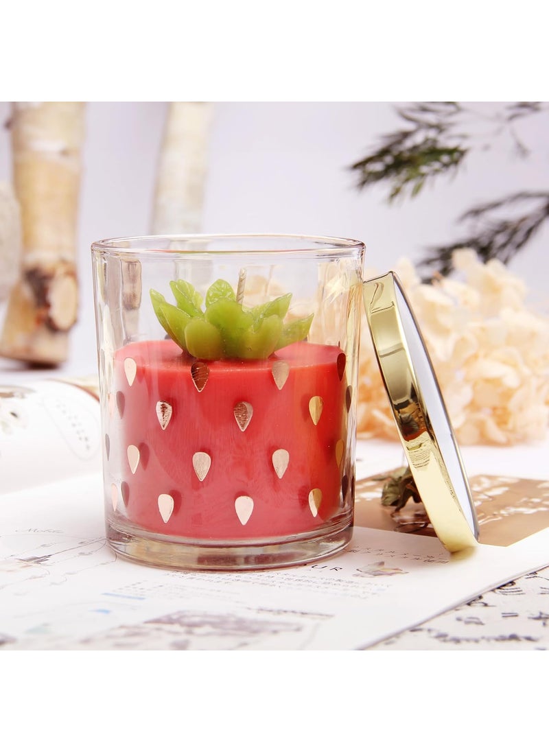 The Better Home Scented Candles for Home Dcor 52Hrs Burn Time Strawberry Aroma Scented Candles for Bedroom Reusable Glass JarHome Dcor ItemsDiwali Decoration Items for Home Dcor Diwali Gifts