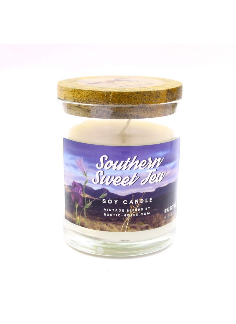 Southern Sweet Tea Fragrance Soy Wax Scented Candle Jar 30 Hrs Burn Time Calm Relaxing Jar Candles