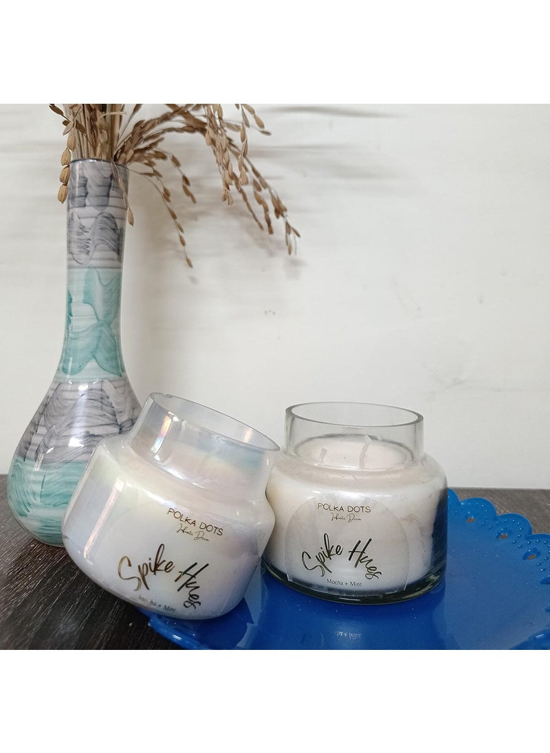 Polka Dots Coffee Essence Scented Candle for Perfect Morning Vibes 5 oz with Burn time of 10 Hours