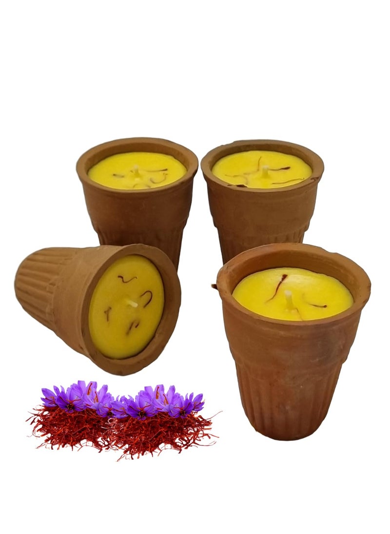 Lush Melts Gift Box Plant Based Soy Wax Candle Set of 4 Thandai Candle Gift Set Premium Scented Candles Candles for Home Decor Candles for Gifting Long Lasting Aroma Candles