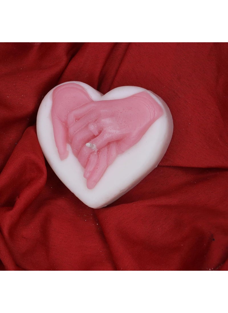 CANDLEVANNAH Aroma Scented Soy Wax Customize Heart Shape Candle 75gm 3 Hrs Luxury Aroma Therapy Heart Shape Design Scented Candles for Home Decor Gift Set Customize Colour Scent