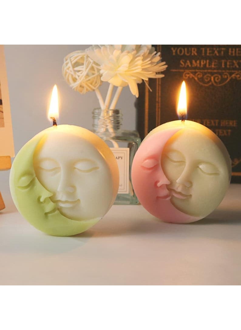 CANDLEVANNAH Aroma Scented Soy Wax Customize Moon Candle 80gm 3 Hrs Luxury Aroma Therapy Moon Design Scented Candles for Home Decor Gift Set Customize Colour Scent