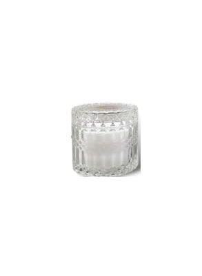 The Decor Affair 1 Pcs Rose Melted Diamond Crystal Candle in a Glorious Glass Jar Illuminating Your Space with Radiant Warmth and Elegance