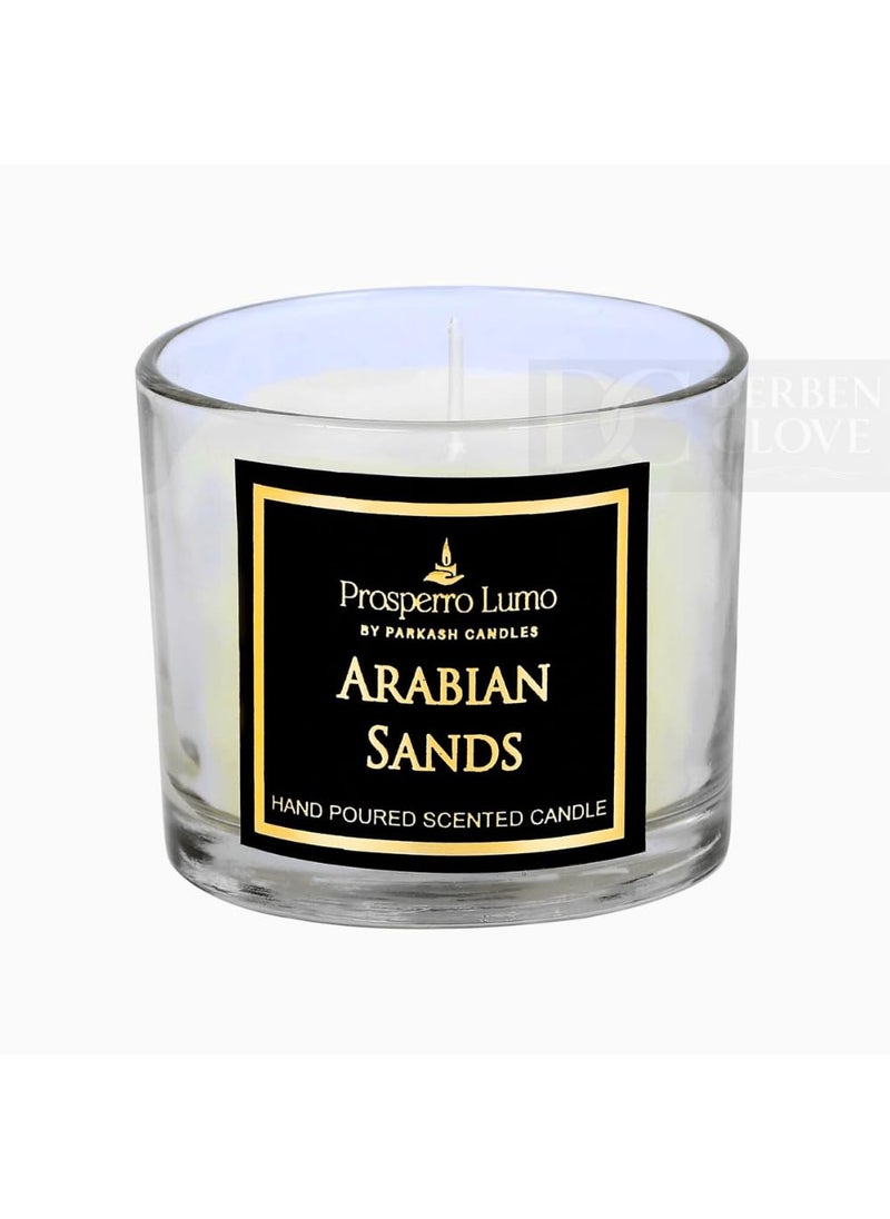Derben Clove Luxury Premium Soy Wax Scented Glass Candles Set of 2 Best Scented White Candles Online Designer Fancy Gift Set Two Premium Fragrance Golden Souk and Arabian Sand BlackGrey