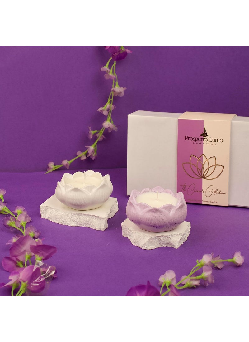 PROSPERRO LUMO by Parkash Candles Soy Wax Scented Premium Lotus Candle Set of 2