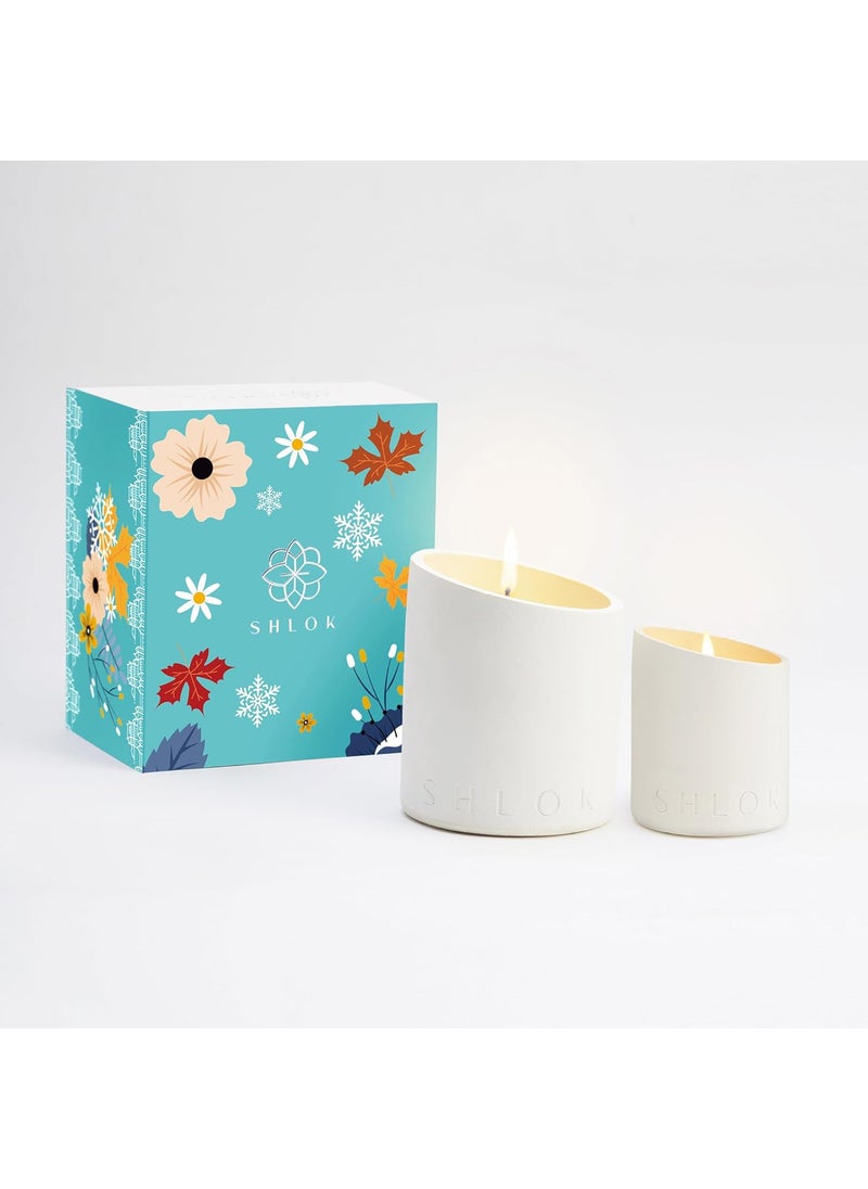 Shlok From Modern Folk Soy Coconut Wax Candle with Gift Box 180g Maple Syrup Early Spring Vegan Cruelty Free Handmade Scented Candle for Home Decor