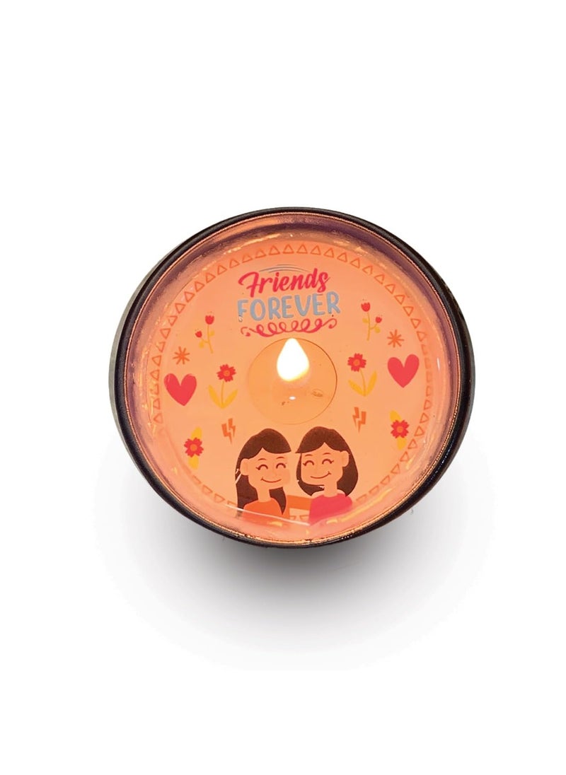 Divine senses Secret Message Scented Candle Calligraphy Brush Art Natural Soy Wax Handmade with Love Happy BDay I Love You Customization Available 40 Plus Hours Burning time