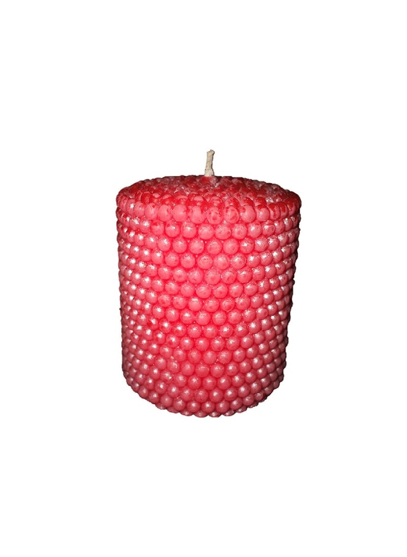 The Decor Affair 1 Pcs Luxurious Ruby Delight Infused Scented Beaded Candle with LongLasting Fragrance to Create a Warm and Inviting Atmosphere of Pure Opulence and Unparalleled Comfort
