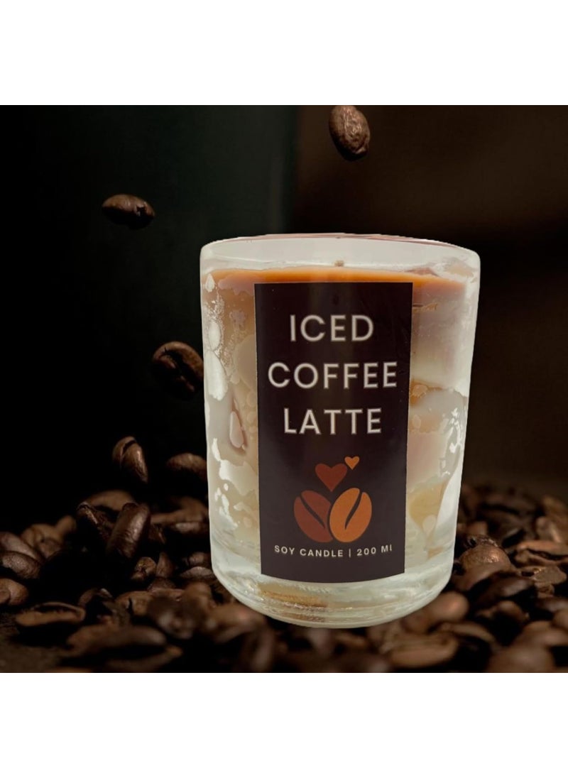 Earthly Edges Iced Coffee Latte Candle Luxurious Handcrafted Scented Candle Rich Creamy Coffee Fragrance LongLasting Aroma Ideal for Gifting Indulgent Moments