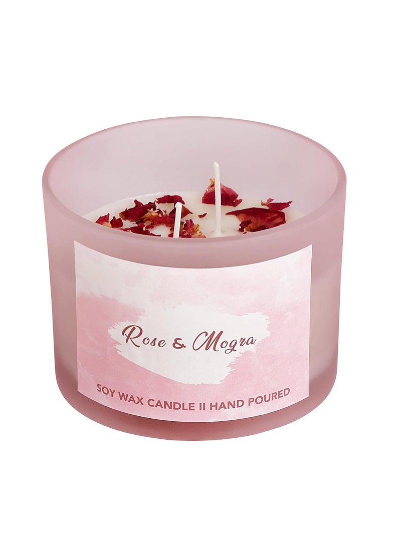 PROSPERRO LUMO by Parkash Candles Premium Luxurious Scented Soy Wax Dual Wick Candle with Rose and Mogra Fragrance