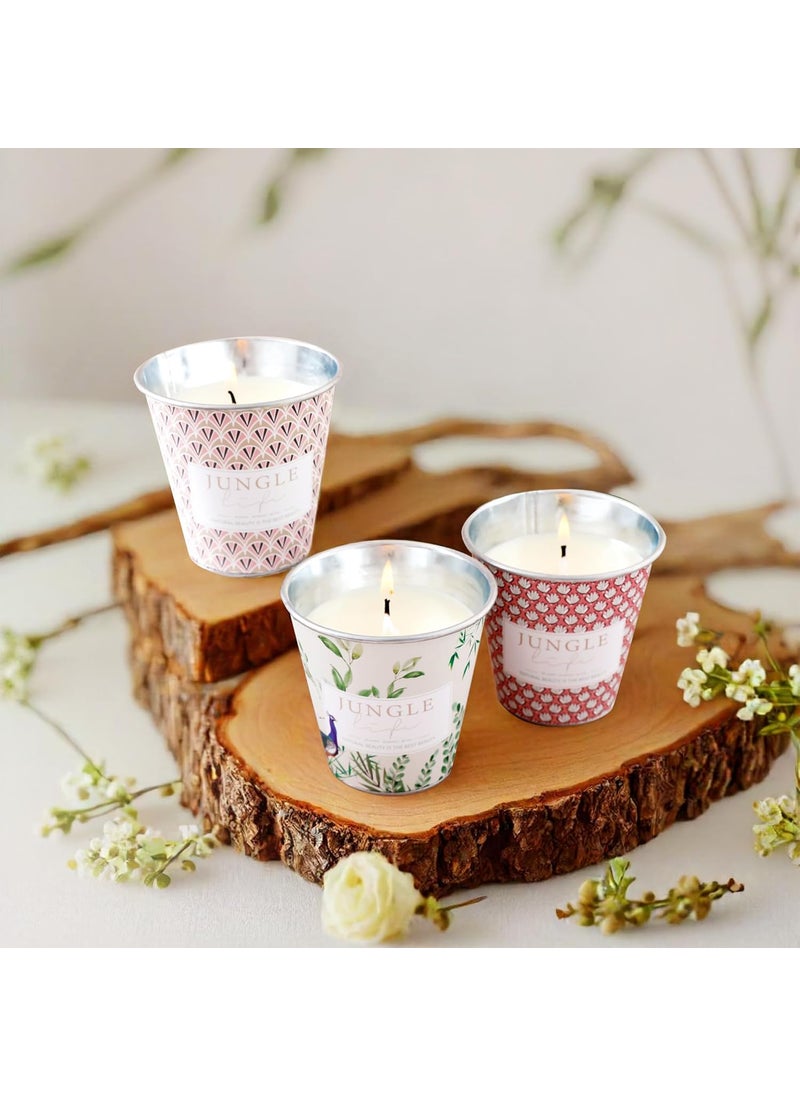 The Better Home Scented Candles for Home Dcor 13Hrs Burn Time Set of 3 Scented Candles for Bedroom Reusable Tin JarHome Dcor ItemsDiwali Decoration Items for Home Dcor Diwali Gifts
