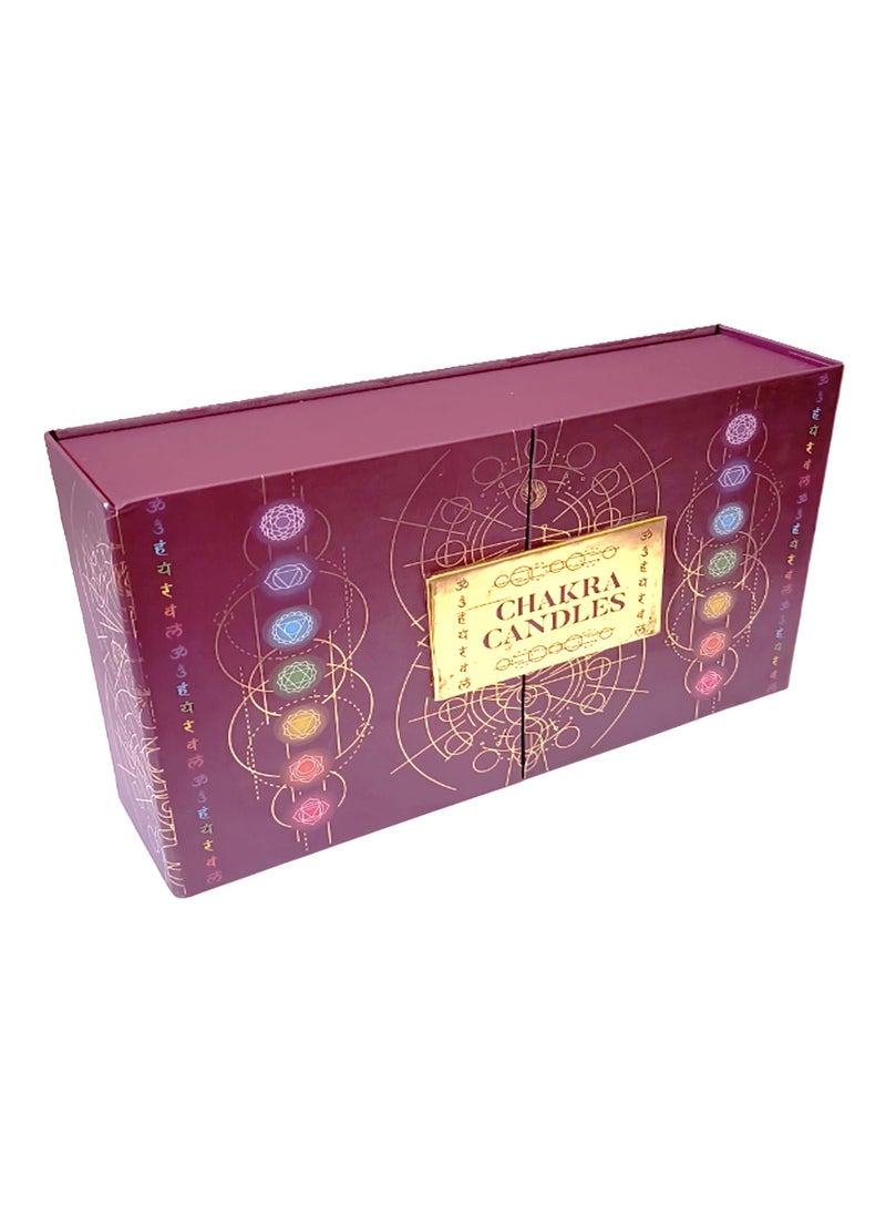 Itisha Treendzs Chakra Scented Candle Set of 7 Colour Therapy and Aromatherapy for Energy Healing Meditation