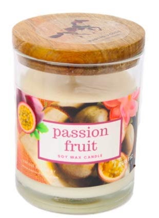 Passion Fruit Fragrance Soy Wax Scented Candle Jar Tangy Fruity Refreshing