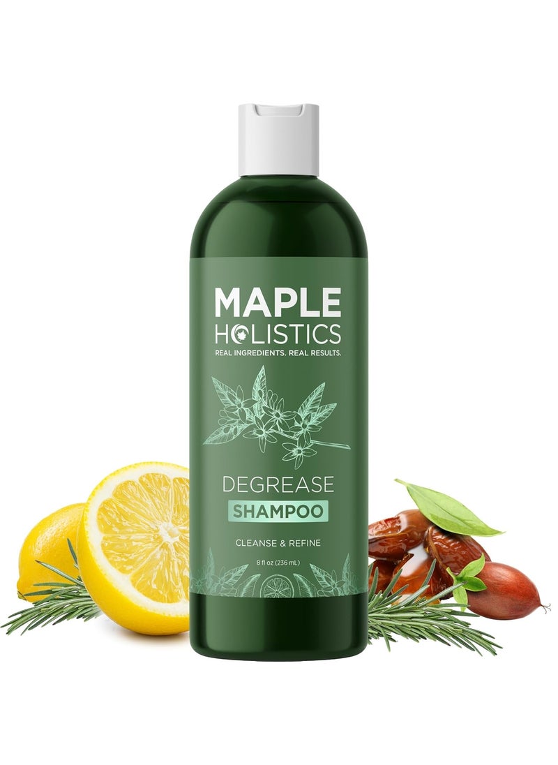 Clarifying Shampoo for Build Up and Oily Hair - Deep Cleansing Shampoo with Rosemary - Refreshing Lemon for Greasy Hair & Jojoba Oil for Scalp Cleanser - Anti Residue Shampoo for Healthy Scalp - 8 Oz